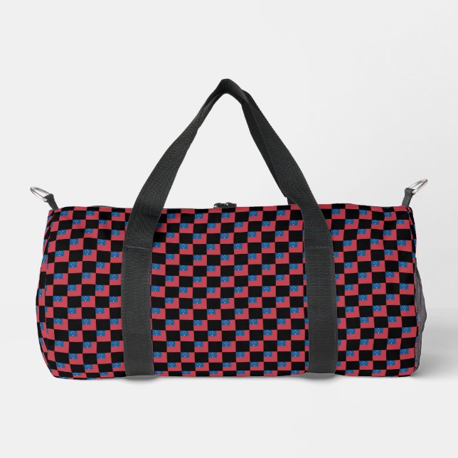 Sichtbares Muster der Samoa-Flagge Duffle Bag (Vorderseite)