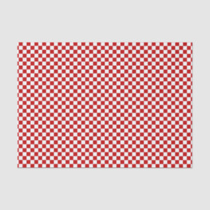 Sichtbares Rot-Weiß-Gewebe Seidenpapier