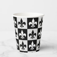 Sichtbares Schwarz-weißes Fleur-De-Lis-Muster