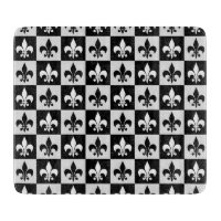 Sichtbares Schwarz-weißes Fleur-De-Lis-Muster