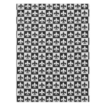 Sichtbares Schwarz-weißes Fleur-De-Lis-Muster