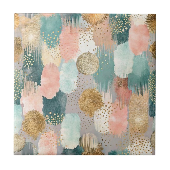 Sichtbares vertikales Pinselmuster (2) Fliese (Vorderseite)