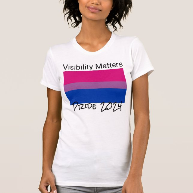 Sichtbarkeit, Bisexuelle Stolperflagge, Stadt T-Shirt (Vorderseite)