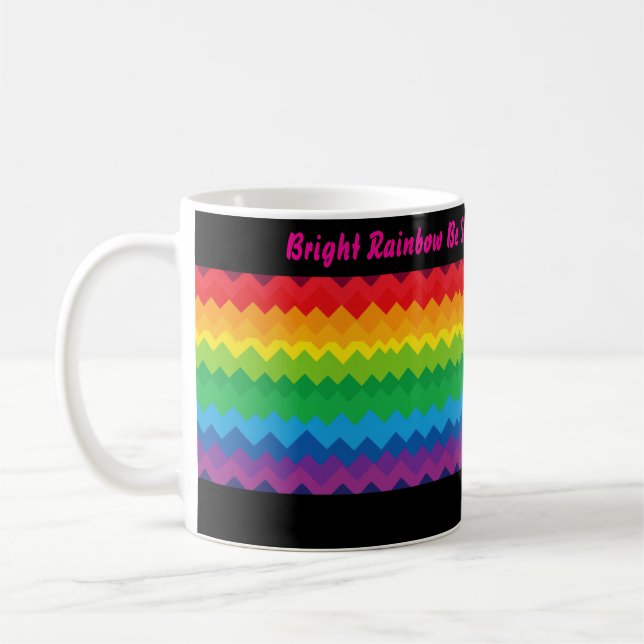 „Sichtbarkeit“ – Ein abstraktes Pride-Muster #1 Kaffeetasse (Links)