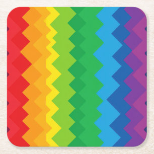 „Sichtbarkeit“ – Ein abstraktes Pride-Muster #1 Rechteckiger Pappuntersetzer