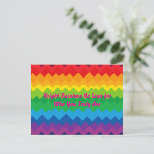 „Sichtbarkeit“ – Ein abstraktes Pride-Muster Postkarte