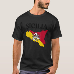 Sicilia Flag Sicily Palermo Italien 11 T-Shirt