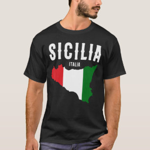 Sicilia Flag Sicily Palermo Italien 19 T-Shirt