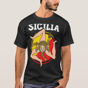 Sicilia Flag Sicily Palermo Italien 1 T-Shirt