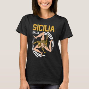 Sicilia Flag Sicily Palermo Italien 30 T-Shirt