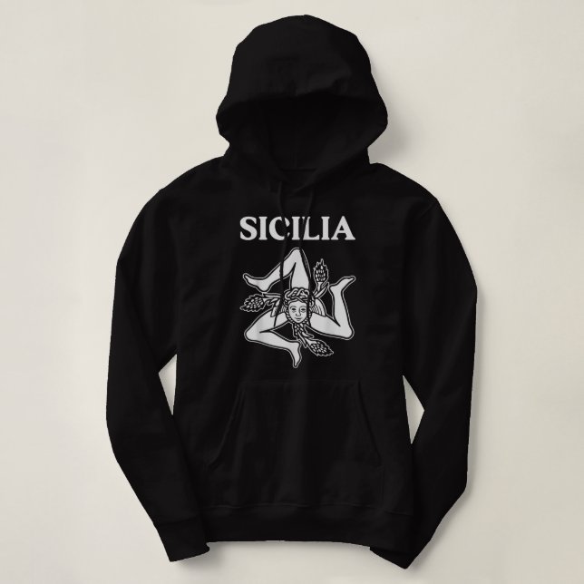 Sicilia Flag Sicily Palermo Italien Hoodie (Design vorne)