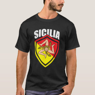 Sicilia Flag Sicily Palermo Italien T Shirt