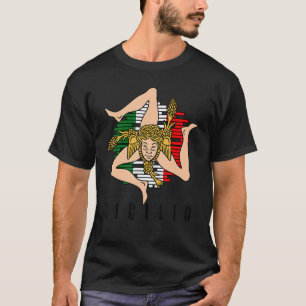 Sicilia Flag Sicily Palermo Italien T-Shirt