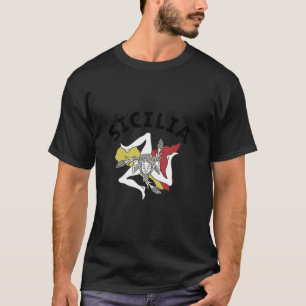 Sicilia Flag Sicily Palermo Italien T Shirt