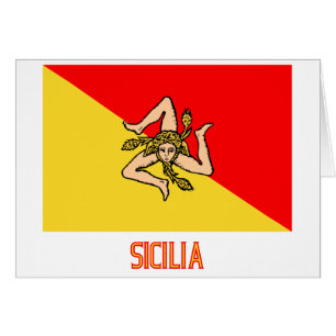 Sicilia Flagge mit Namen