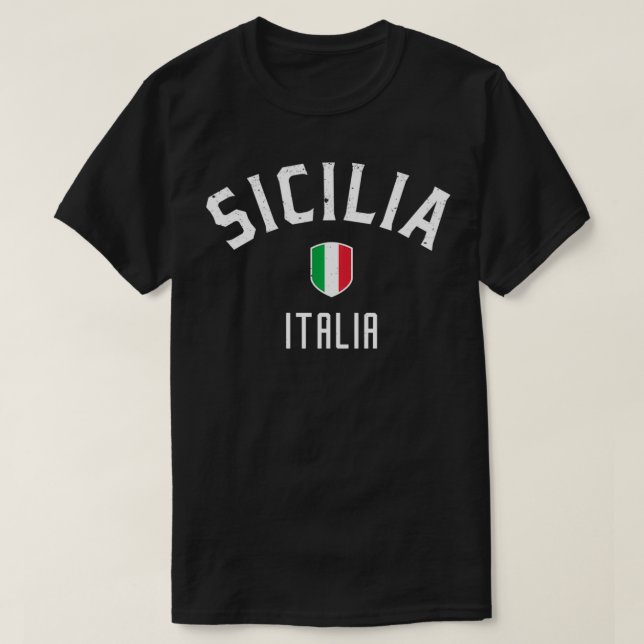 Sicilia Italia italienische Flagge Sizilien Italie T-Shirt (Design vorne)
