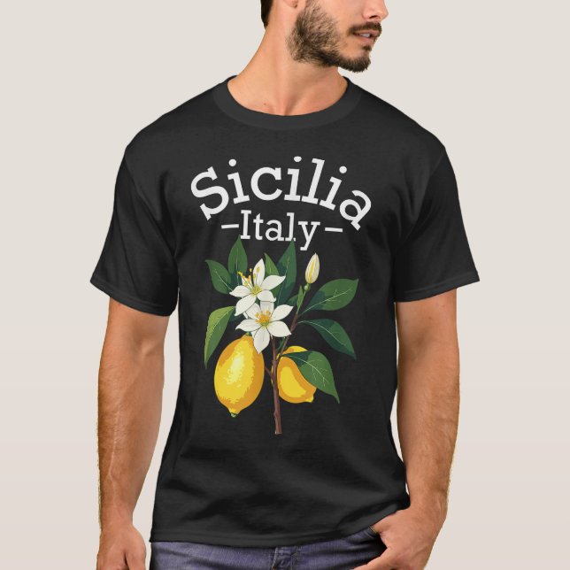 Sicilia Italian Souvenir Italien Lemons Souvenirs T-Shirt (Vorderseite)