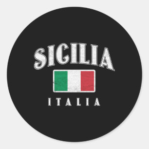 Sicilia Italien Italia Sicily Runder Aufkleber