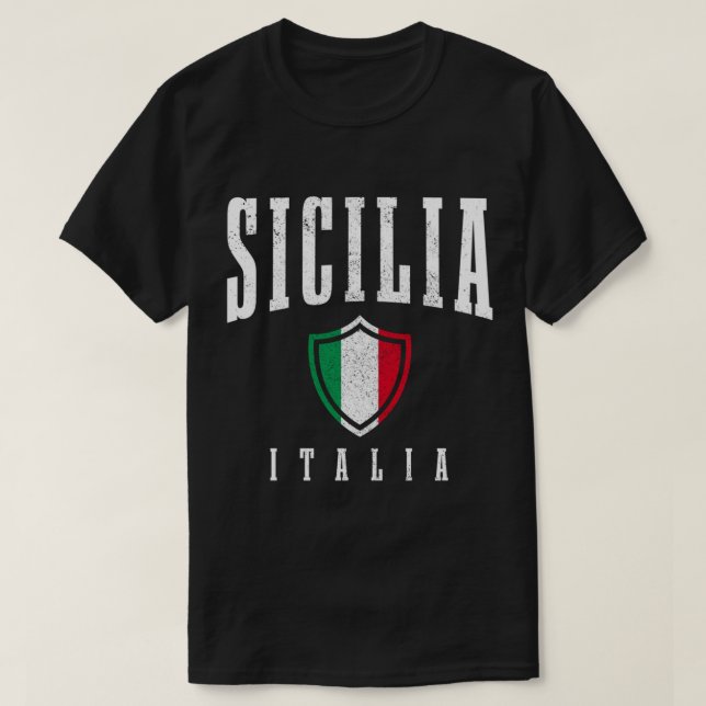 Sicilia Italien Sizilien Italienische Flagge Pride T-Shirt (Design vorne)