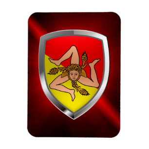 Sicilia Mettalic Emblem Magnet