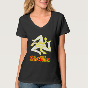 Sicilia mit Trinacria Symbol T - Shirt