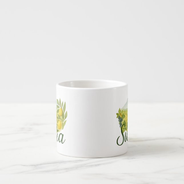 Sicilia Mt,Etna Design Espressotasse (Vorderseite)