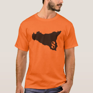Sicilia orange und schwarz T-Shirt
