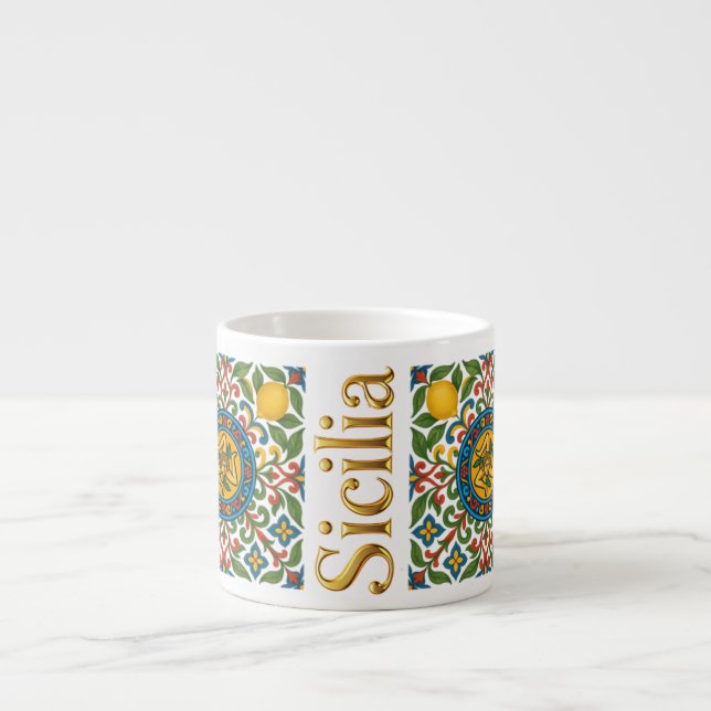 Sicilia Sicilian Pattern Espressotasse (Vorderseite)