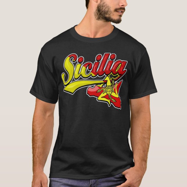 Sicilia Sicilian Trinacria T-Shirt (Vorderseite)