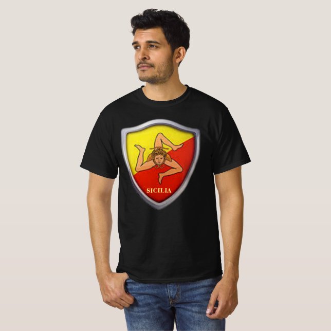 Sicilia/Sicily Emblem T - Shirt (Vorne ganz)