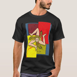 Sicilia Sicily I Trinacria Italienisch T-Shirt