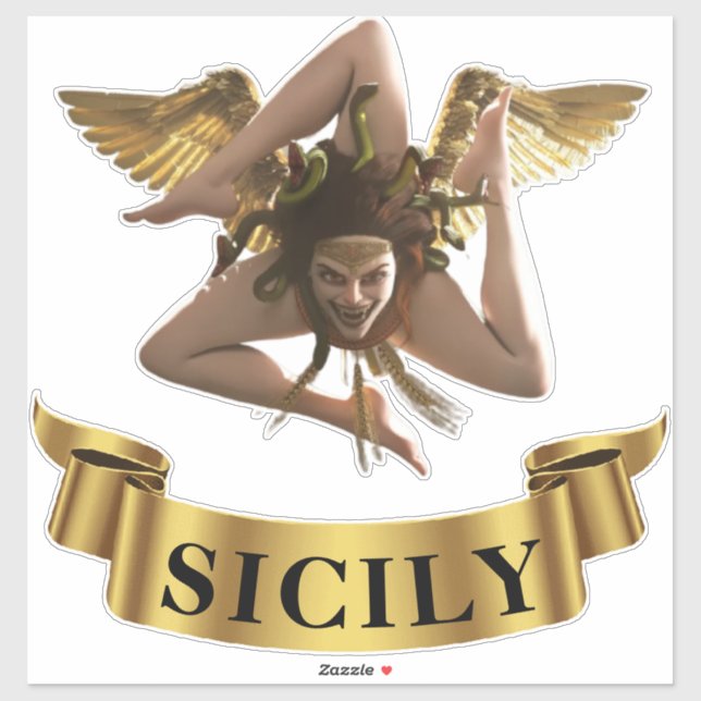 Sicilia Sicily Trinacria Symbol Sticker (Blatt)