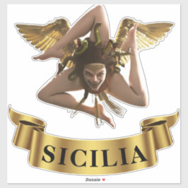 Sicilia Sicily Trinacria Symbol Sticker
