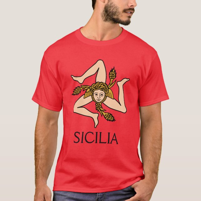 Sicilia - sizilianisches Triskelion Shirt (Vorderseite)