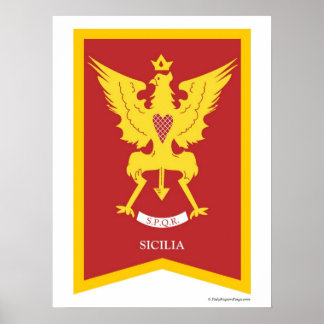 Sicilia Sizilien Region Poster