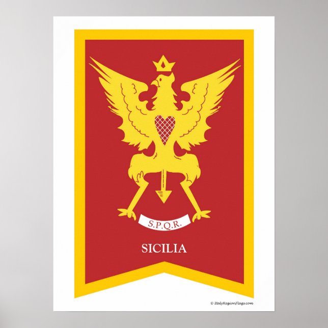 Sicilia Sizilien Region Poster (Vorne)