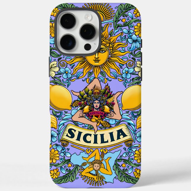 Sicilia Trinacria iPhone 16 Pro Max Fall Case-Mate iPhone Hülle (Rückseite)