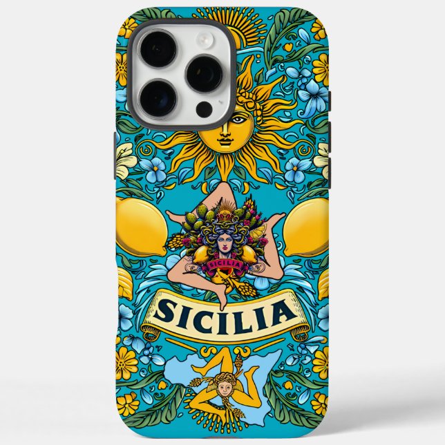Sicilia Trinacria iPhone 16 Pro Max Fall Case-Mate iPhone Hülle (Rückseite)