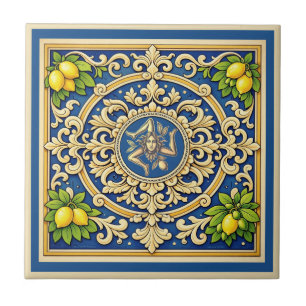 Sicilia Trinacria sizilianisches Design Fliese
