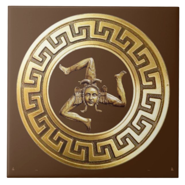 Sicilia Trinacria Wall Tile Fliese (Vorderseite)