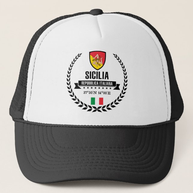 Sicilia Truckerkappe (Vorderseite)