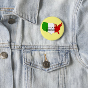 Sicilian American Italian Patriot USA Map Button