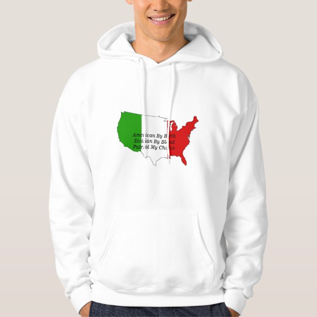  Sicilian American Italian Patriot USA Map  Hoodie (Vorderseite)