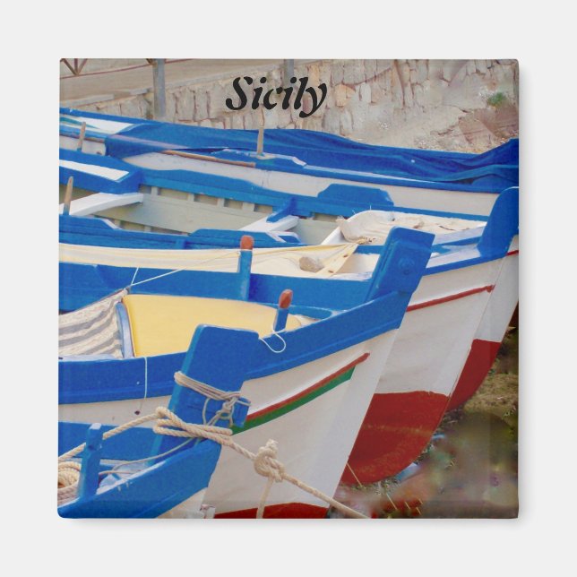Sicilian Boats Magnet (Vorne)