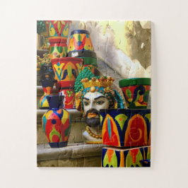 Sicilian Head Planters & Colorful Ceramics | Noto Puzzle