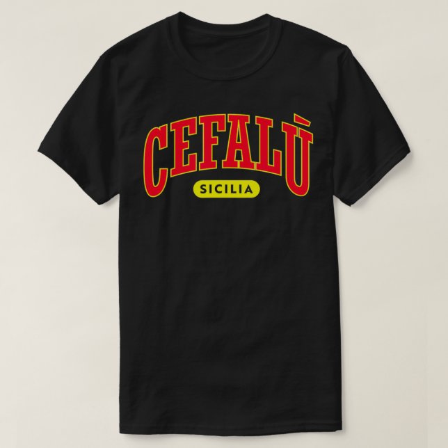 Sicilian Pride University Style Cefalu T-Shirt (Design vorne)