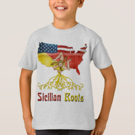 Sicilian Roots USA Flaggenerbe T-Shirt