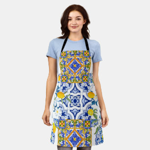 Sicilian style,summer art All-Over Print Apron Schürze