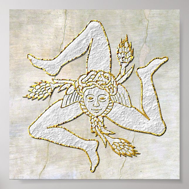 Sicilian Trinacria auf Plaster Poster (Vorne)