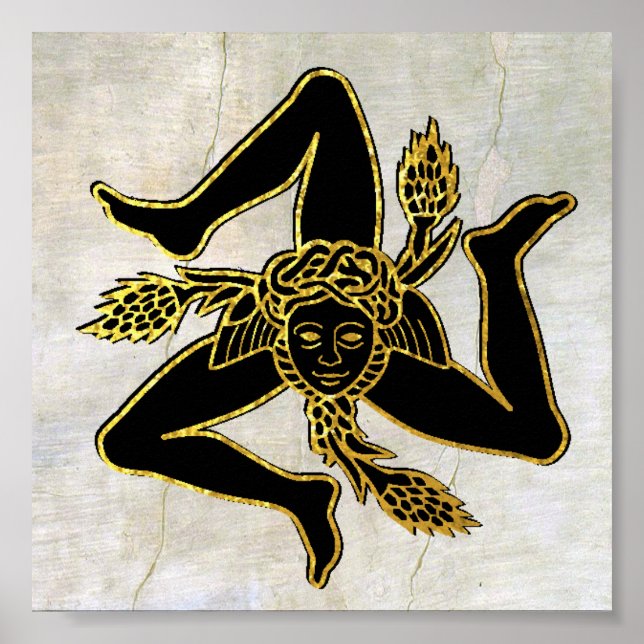 Sicilian Trinacria auf Plaster Poster (Vorne)